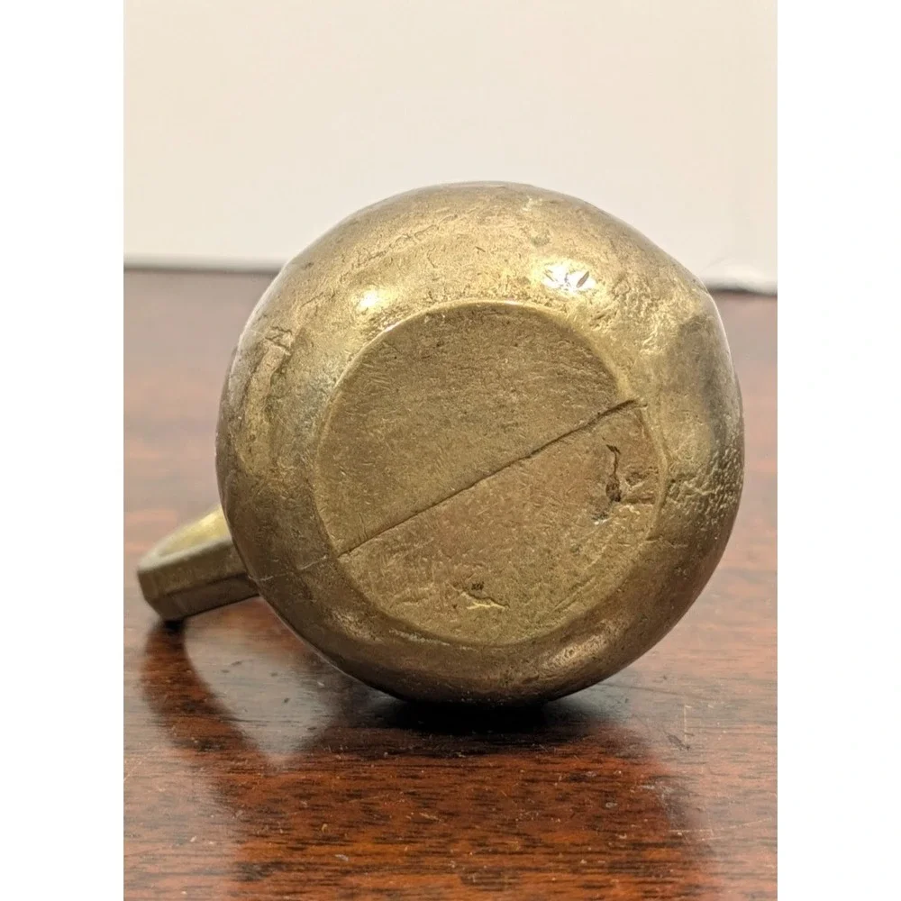 Vintage Brass Bud Vase Pitcher Ewer Mid Century Modern Boho Minimalist 6in